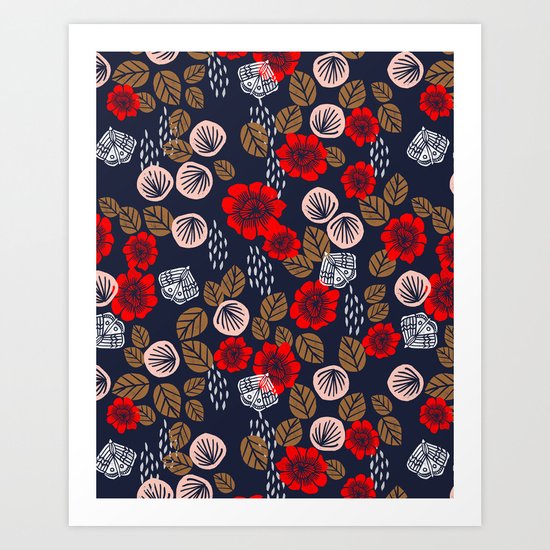 Butterflies in the Garden Art Print