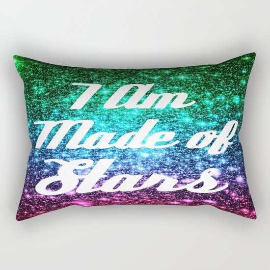 I Am Made Of Stars Affirmation Galaxy Sparkle Stars Rectangular Pillow