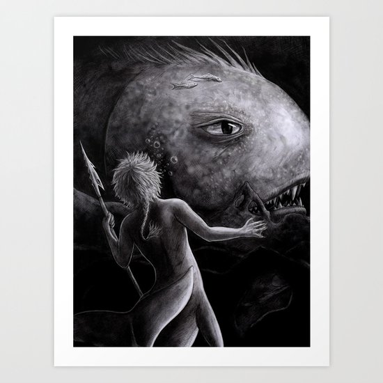 Into the Sea of Night Art Print