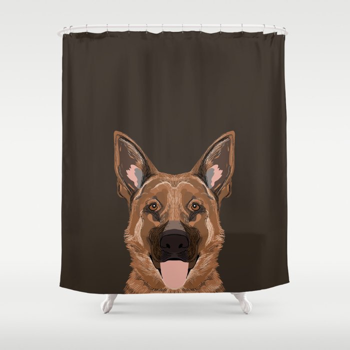 Skylar - German Shepherd gifts for dog people dog lover gifts german shepherd owners perfect gifts  Shower Curtain