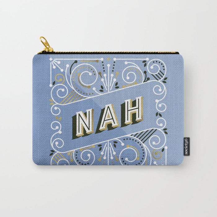 Nah – Periwinkle & Gold Palette Carry-All Pouch