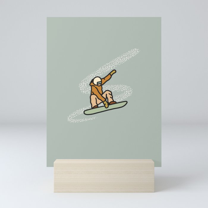 Snowboard Big Air Mini Art Print