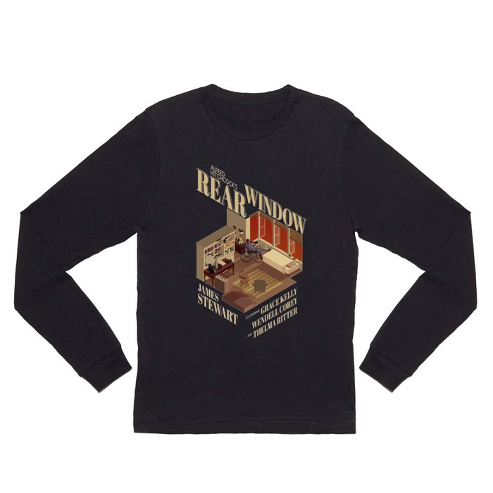 Rear Window Hitchcock Tribute Poster Long Sleeve T Shirt