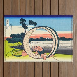 Katsushika Hokusai - Fujimigahara in Owari Province Outdoor Rug