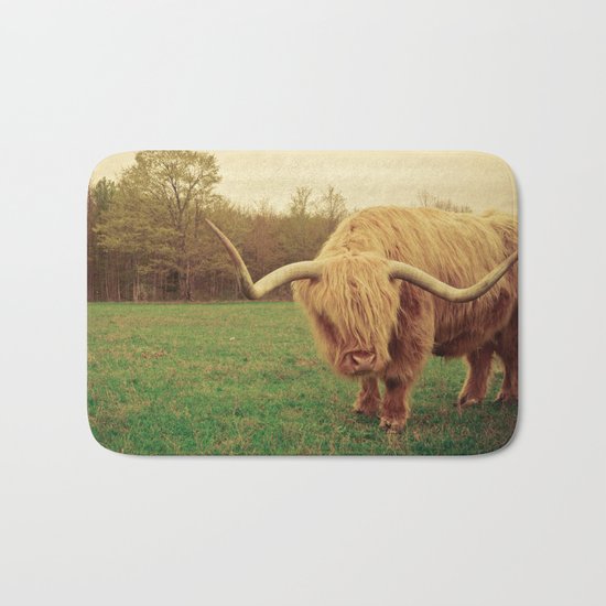 Scottish Highland Steer - regular version Bath Mat