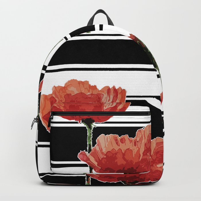 Black Stripe Poppy Backpack