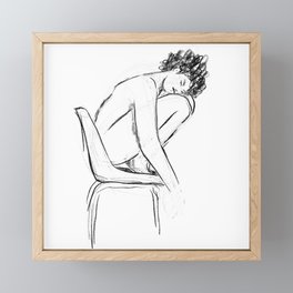 Chair Sketch Framed Mini Art Print