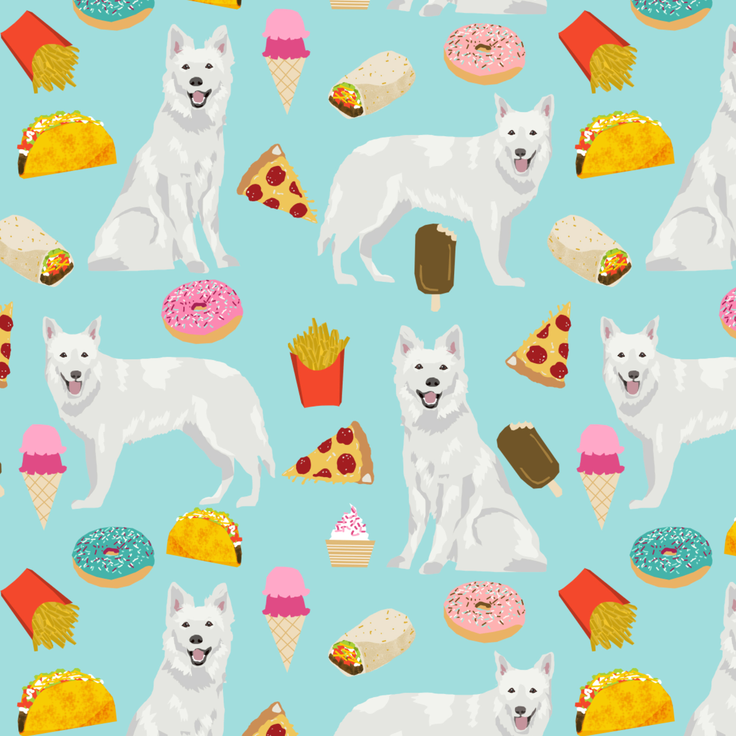 White Shepherd Dog Breed White German Shepherd Junk Food French