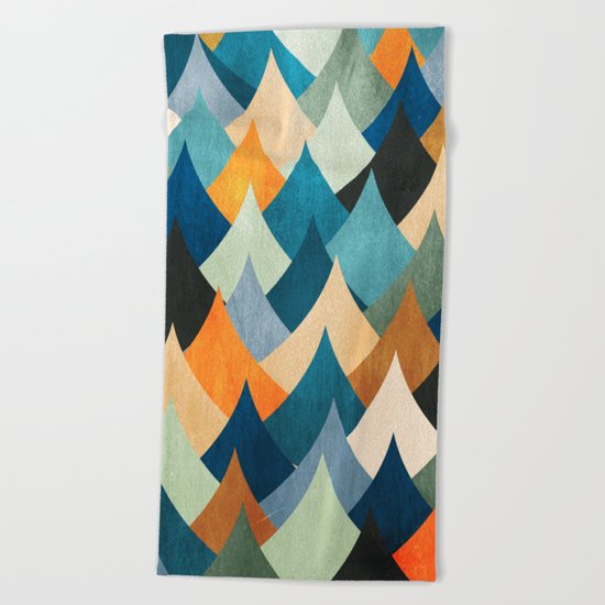 Eccentric Peaks Beach Towel