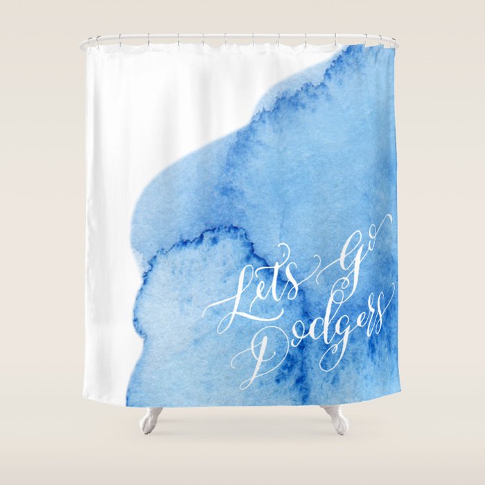 94 Dodgers Shower Curtain Big La Los Lets Go Dodgers Shower Curtain