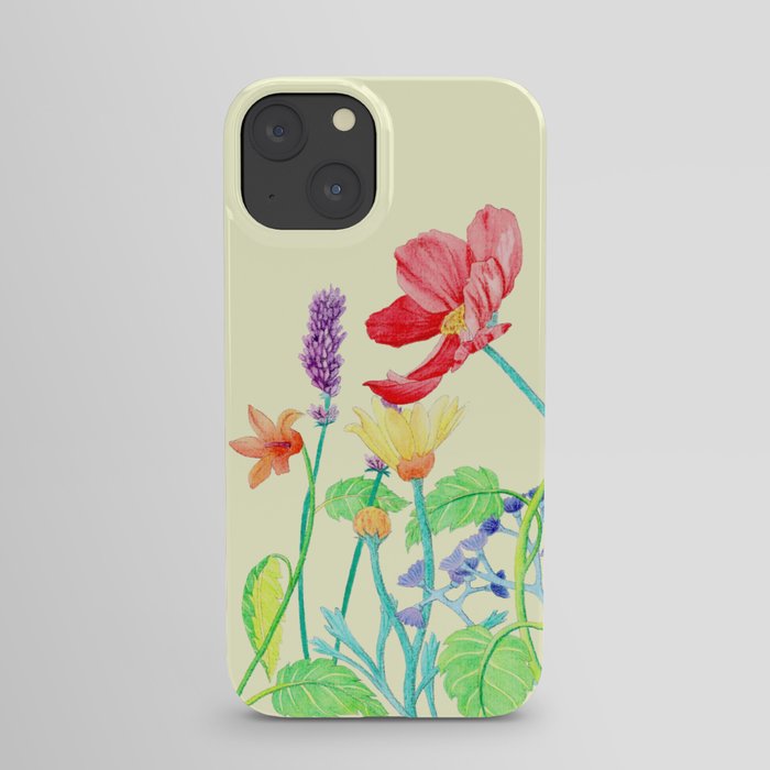 Floral Border - Jewel Colours iPhone Case