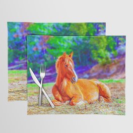 Beautiful Young Brown Horse - Wild Life Placemat