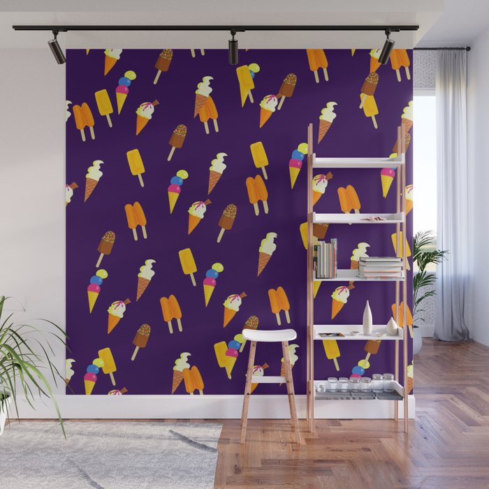 Ice Cream Cones and Popsicles Wall Mural