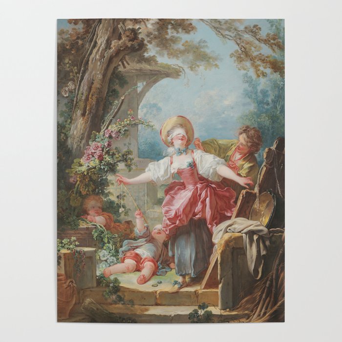 Blind-Mans Buff Jean - Honoré Fragonard 1750-1752 Poster