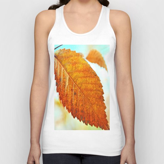 Orange Leaf Unisex Tank Top
