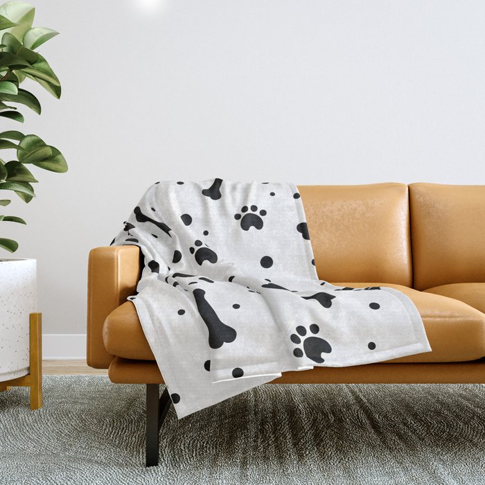 Dog print throw blankets cheap