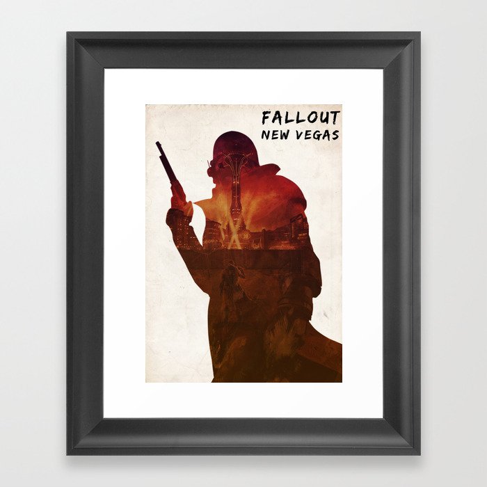 Fallout New Vegas Ranger On The Strip Framed Art Print By Gbdesign Society6