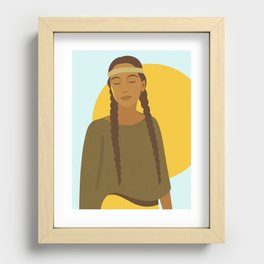Native American Girl Recessed Framed Print