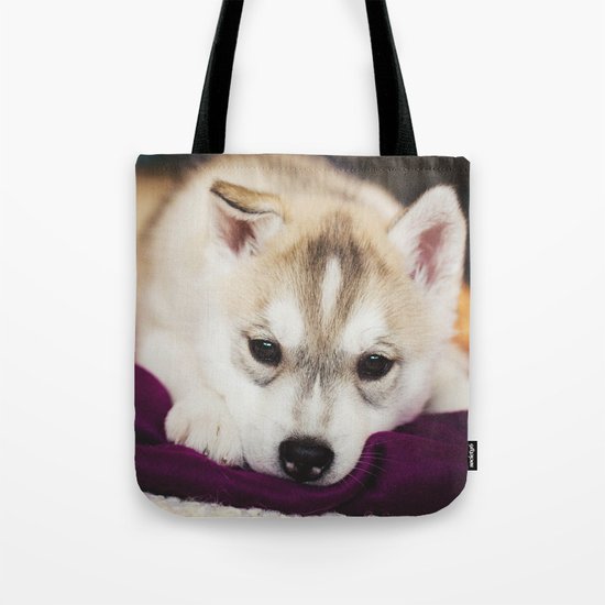 husky puppy. Tote Bag