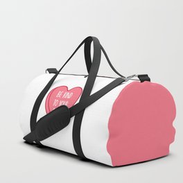 Be Kind To Your Mind, Positive Quote Duffle Bag