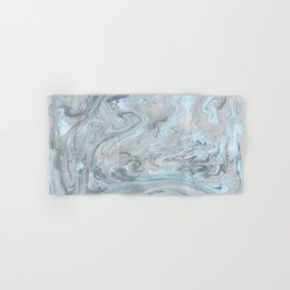 Ice Blue and Gray Marble Hand & Bath Towel