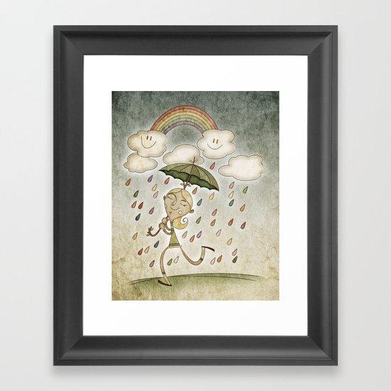 Rain Framed Art Print