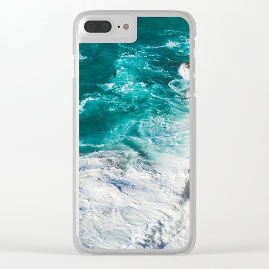 Crashing waves Clear iPhone Case