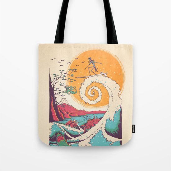 Surf Before Christmas Tote Bag