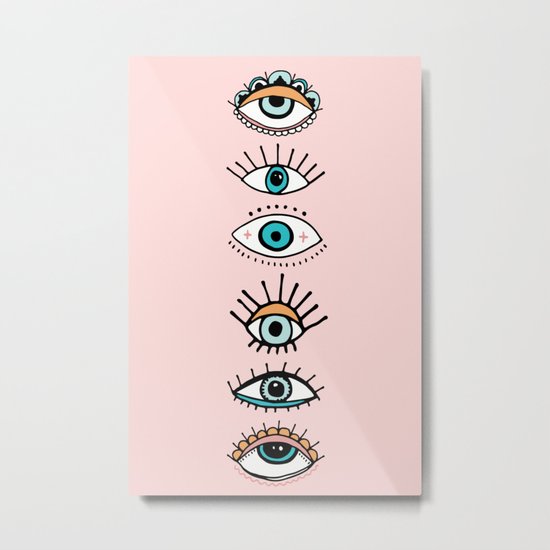eye illustration print Metal Print
