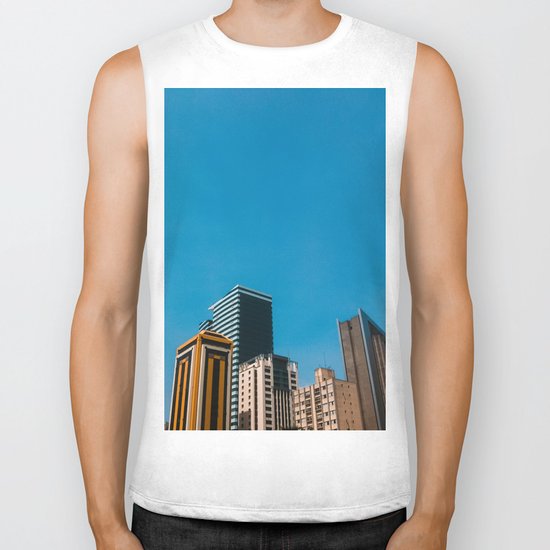 Buildings with blue sky Biker Tank