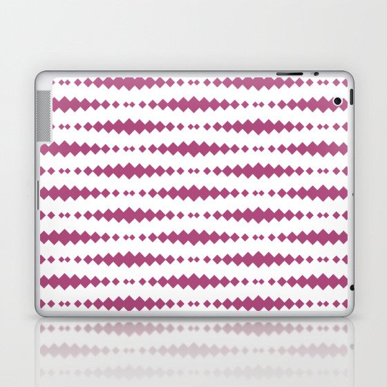 Magenta Geometric Horizontal Striped Pattern Laptop & iPad Skin