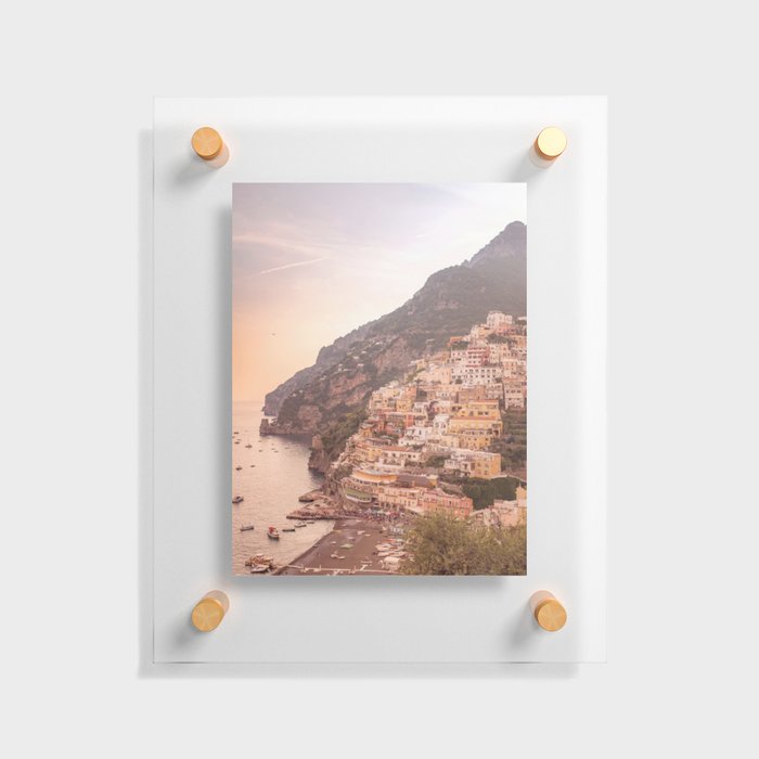 Positano at sunset | Amalfi Coast | Italy | Europe | Travel photography wall art Floating Acrylic Print