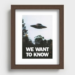 We want to know (UFO) Recessed Framed Print