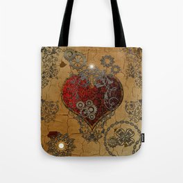 Steampunk, awesome heart Tote Bag