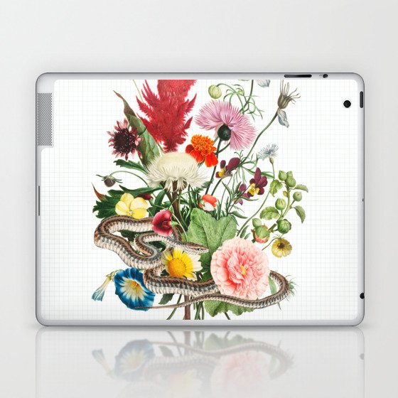 Victorian Floral Paper Collage No 3 Laptop & iPad Skin