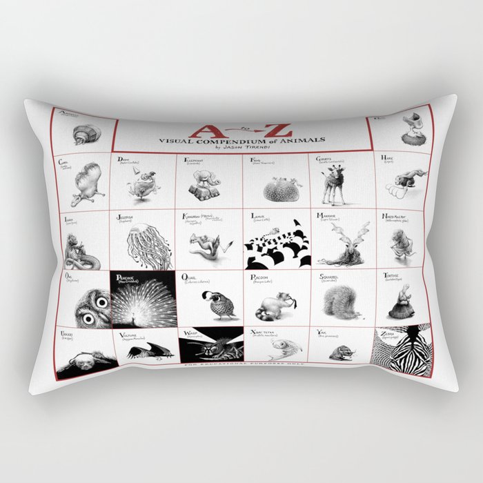A-Z Animals Rectangular Pillow