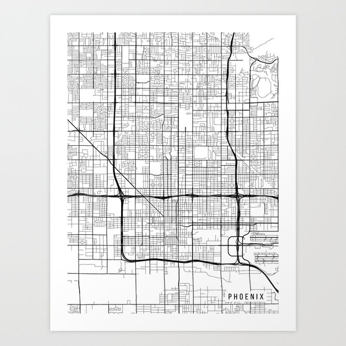 Phoenix Area Map Print