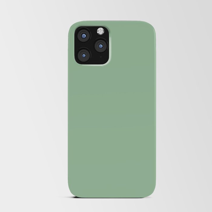SOFT GREEN color. Solid color iPhone Card Case