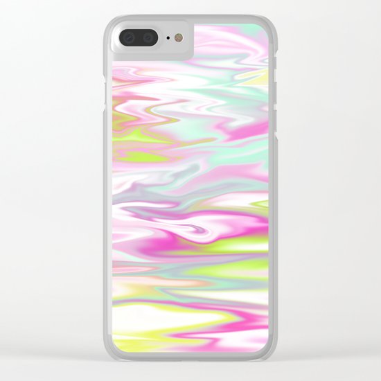Iridescent Marble 09 Clear iPhone Case