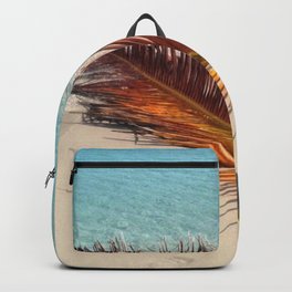 Cuban Palm Backpack | Beach, Varadero, Turquoise, Playa, Palm, Calm, Frond, Color, Coast, Sandy 