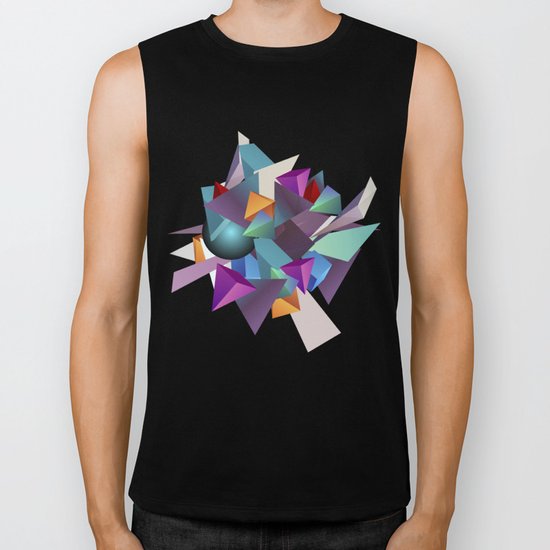 3D Geometric Biker Tank