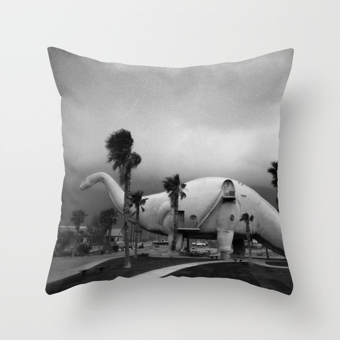 Dinosaur Park - Prehistoric California Throw Pillow