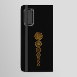 Flower Of Life Evolution Gold Mandala Android Wallet Case