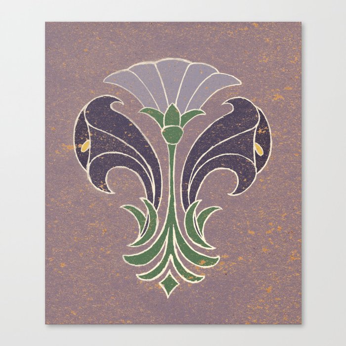 Art Deco Flowers Canvas Print By Phoebedowdle Society6