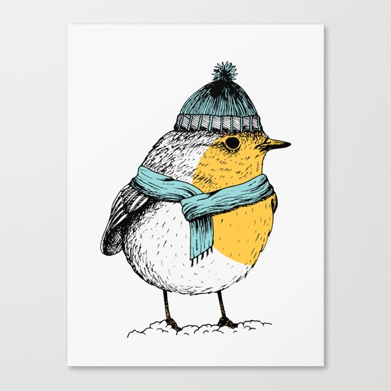 Winter bird Canvas Print