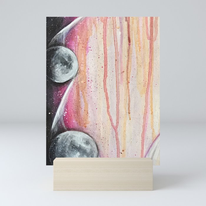 Moon Phases Luna Lunar Pink Abstract Cycle Feminine Painting