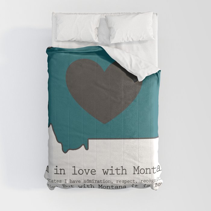 "I am in love with Montana" - teal Comforter
