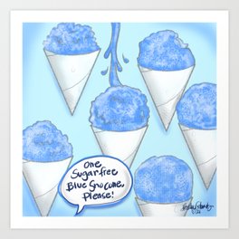 Blue Snow Cone Art Print