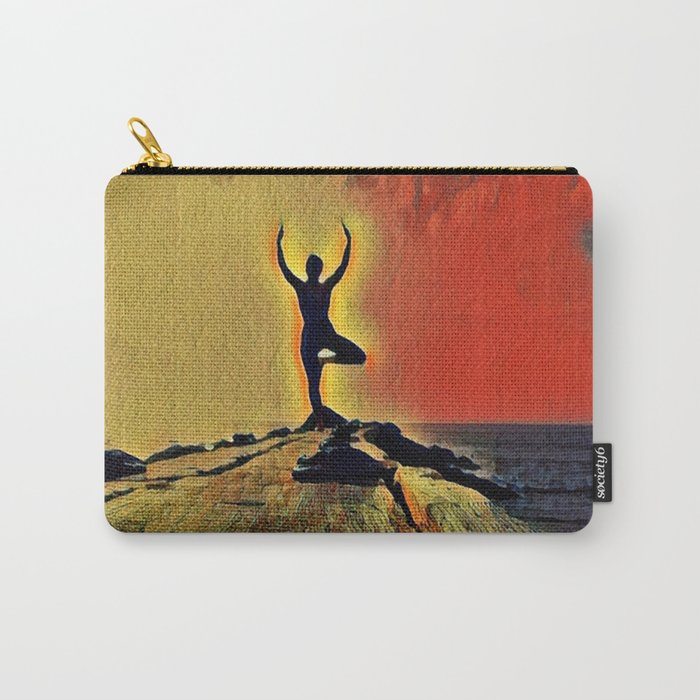 Woman Doing Yoga 3 Carry-All Pouch