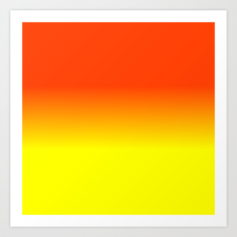 Neon Yellow And Neon Orange Ombre Shade Color Fade Art Print By Podartist Society6 Neon Yellow And Neon Orange Ombre Shade Color Fade Art Print By Podartist Society6